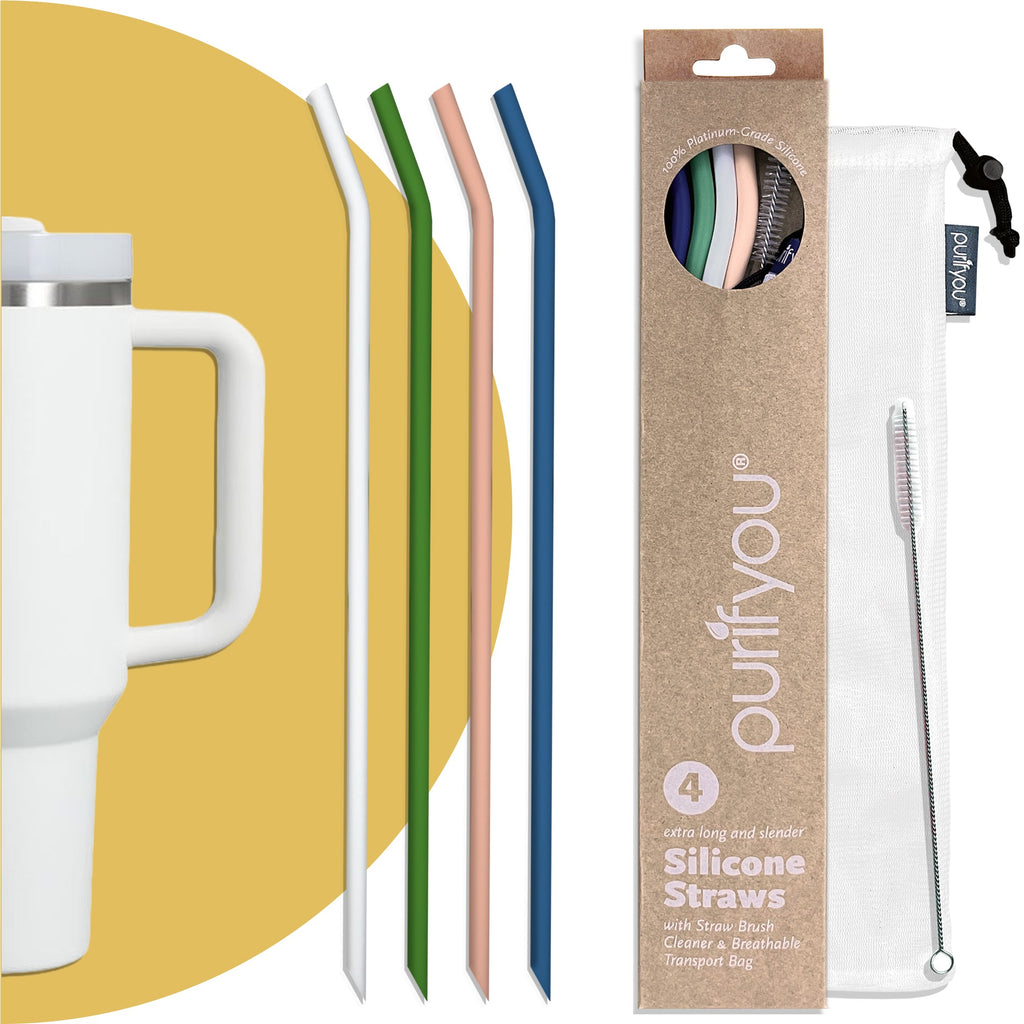 Reusable Silicone Straws - Eco-Friendly, BPA-Free, Durable & Flexible